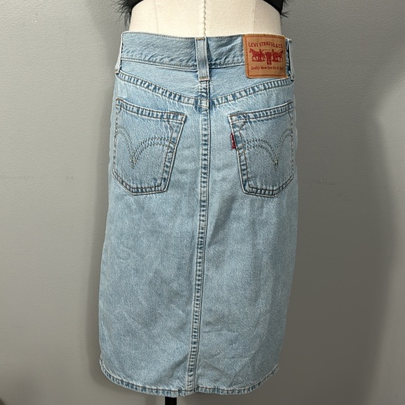 Levi’s White Wash Midi Side Slit Skirt size 27 - Picture 6 of 16